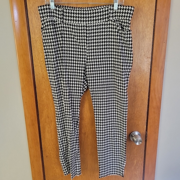 Jules & Leopold Pants - Jules & Leopold Hoodstooth Pattern Dress Cropped Pants